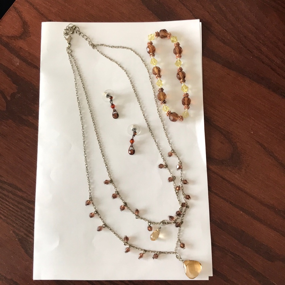 Ann Taylor necklace, earring, bracelet set